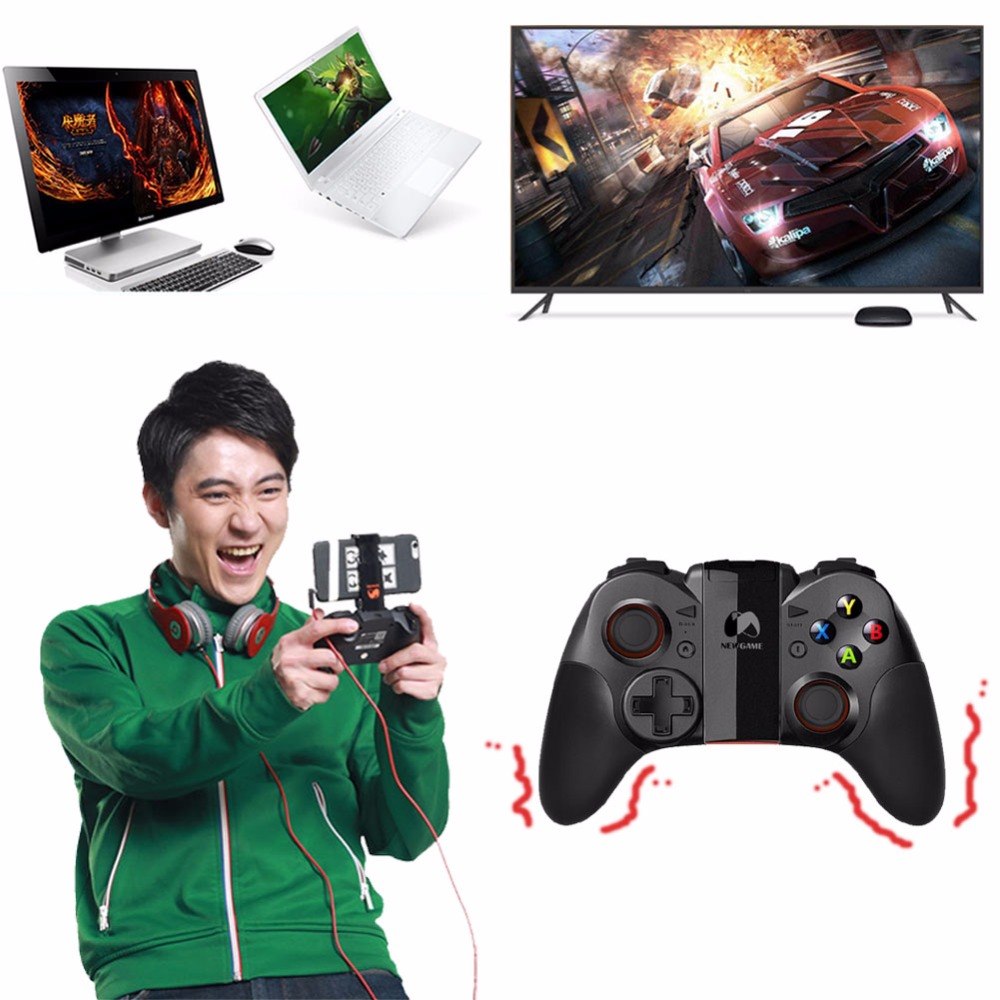 NEWGAME N1 Pro Wireless Bluetooth Gamepad Joystick For iphone Android / iOS SmartPhone Tablet PC TV BOX for PS3 Game Controller
