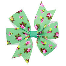 1 pcs New Arrive Baby Bow Knot Hair Clip printing Cartoon Flower Hair Clip little Flower Swallowtail Baby Accessories W200