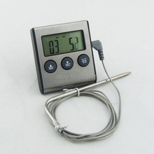 Digital carne alimentos sonda horno termómetro Kitchen Timer Cooking BBQ vacaciones reloj envío gratis
