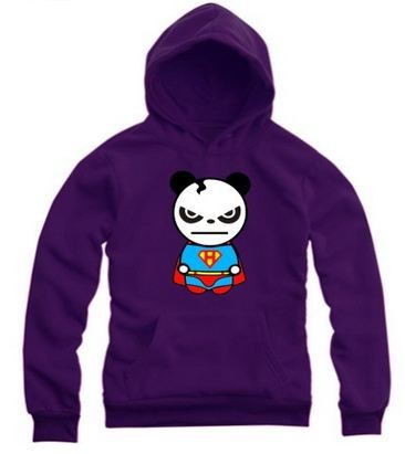 panda hoodie purple