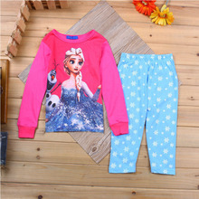 New Fashion Girls Pajamas set 100 Cotton Baby girls Cute Autumn Winter Pajamas Kids Sleepwear Long