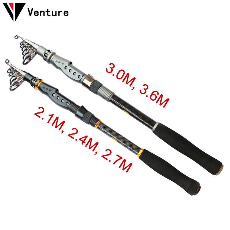 Pisfun 2.1-3.6M WZY Sea Telescopic Carbon Fiber Fishing Rod Saltwater Carp Fishing Pole Rod