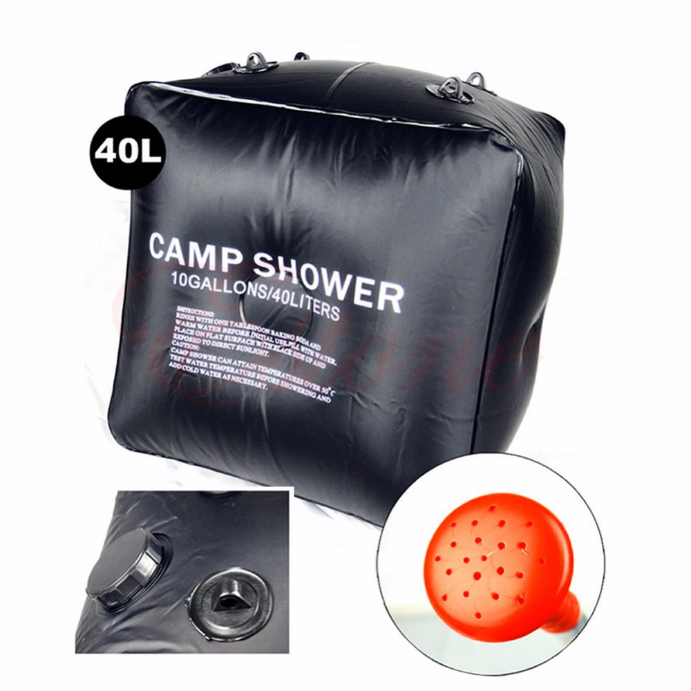 2016 New Outdoor Shower Water Bag Portable 40L 10 Gallon Shower Bag Camping Hiking Solar Heated Shower Bag Wonderful Travel Kits