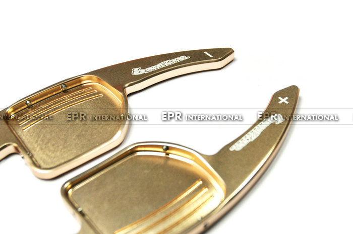 Aluminium AUDI Paddle Shift Switch Gold (5)_1