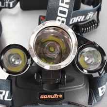 CREE Bike Light 3T6 Headlamp 6000 Lumens 3 x Cree XM L T6 Head Lamp High