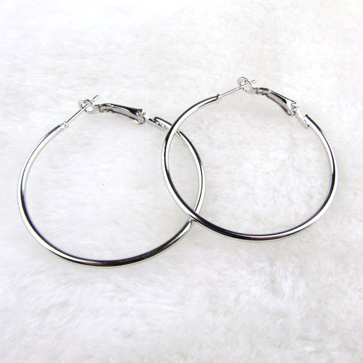 wholesales fashion silver plating hoop earrings ,big round circle earrings jewelry, sexy and beautiful design hoop earrings