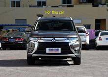For Mitsubishi Outlander 2015 2016 ABS Front + Rear Tail Fog Light Lamp Cover Trim 4pcs / set