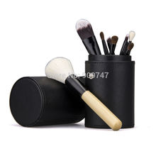 Professional 9 PCS Cosmetics Makeup Brushes Set with Black tube natural goat hair Make Up Brushes