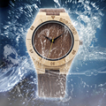BOBO BIRD Bamboo Watches for Men Handmade Wood Watch with Wood Grain Leather Watches 3Bar Water