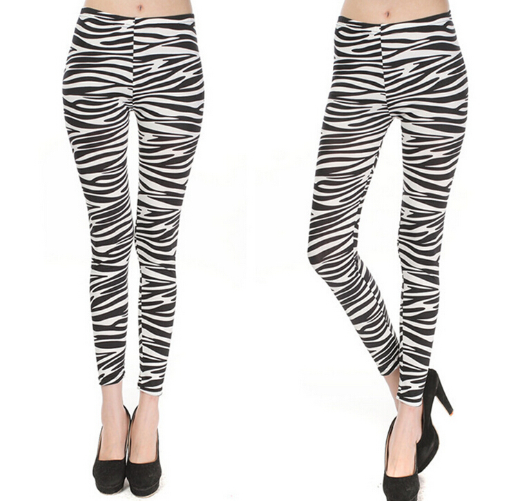 zebra print yoga pants