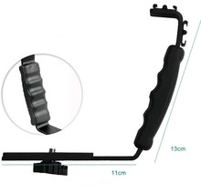 L Bracket Holder Mount 2 Hot Shoe for Mic Microphone Video Light L Bracket Video Dslr Camcorder with Tracking Number