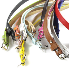 Factory Price Sweetness Womens Faux Leather Belts Candy Color Thin Skinny Waistband Adjustable Belt