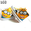 China Brand Shoes Despicable Me 2 Minions Children Girls Boys Kids Canvas Shoes Hi Top Anime