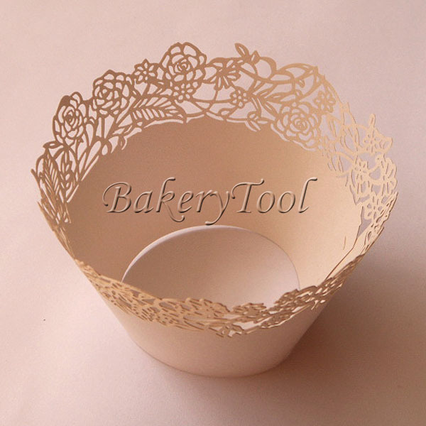 FREE SHIPPING 24 pcs laser cut elegant white rose wedding decorative