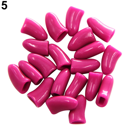 Hot New 20Pcs Colorful Soft Pet Dog Cat Kitten Paw Claw Control Nail Caps Cover