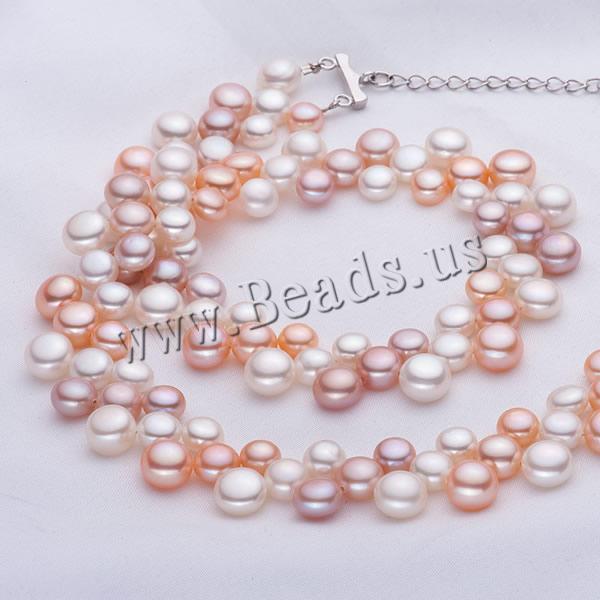 Free shipping!!!Natural Freshwater Pearl Necklace,Fashion Jewelry Graceful, brass hook and eye clasp, with 5cm extender chain