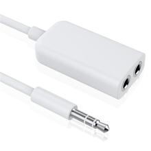 3.5mm Audio Splitter cable to 2 audio aux splitter adapter line cables kabel for Apple Samsung Mobile Phone headphone speaker