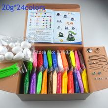 NEW 24colors Soft Polymer Modelling Clay/set with tools Air-dried good package FIMO Effect Blocks Special Toys DIY polymer clay