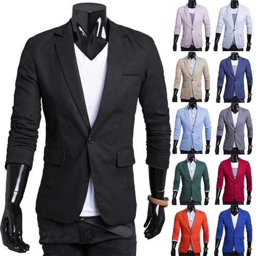 2015 Men\'S Fashion Designer One Button Casual Long...