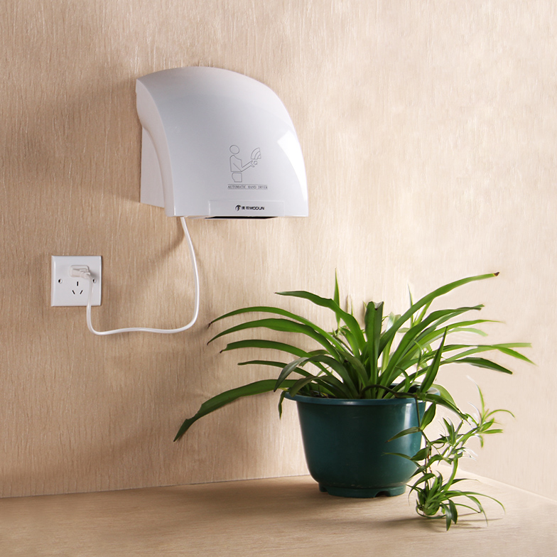 Chinese High Quality 1800W Hand Dryer Wall Mounted Hotel ABS Plastic Automatic sensor hand dryer With Tray for sale