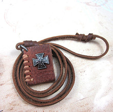 New arrival fashion jewelry vintage men leather necklace pendant religious cross pendant necklaces for men women free ship NX-40