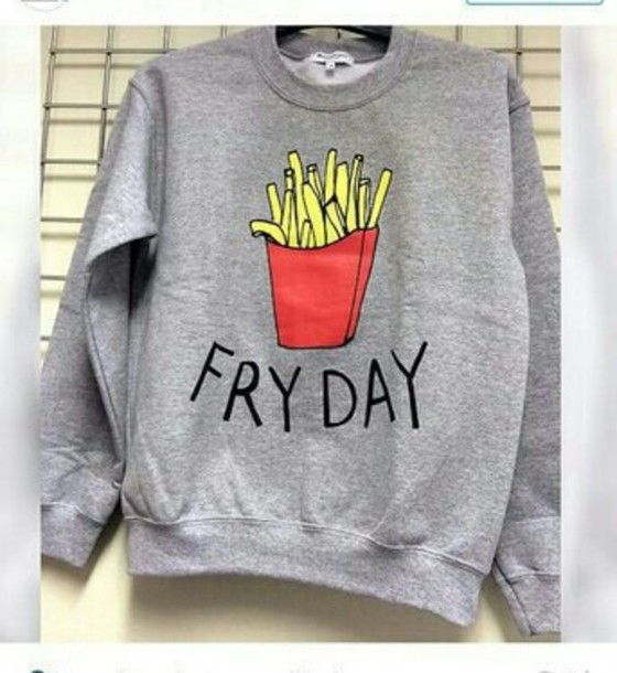 Friyay Fries Grey Crewneck