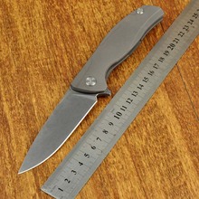 hunting knife Seashell Ball Bearings Folding Knife With TC4 Titanium D2 Blade Camping Hunting Utility Knives Outdoor EDC tool