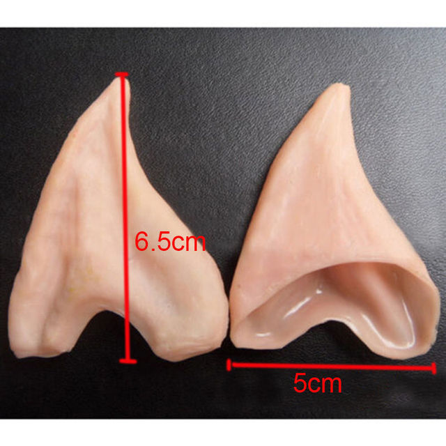 Latex Fairy Pixie Elf Ears Cosplay Accessories LARP Halloween Party Latex Soft Pointed Prosthetic Tips Ear Free Shipping