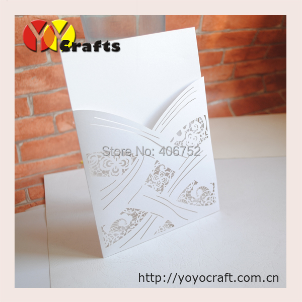 Pocket style wedding invitations bulk