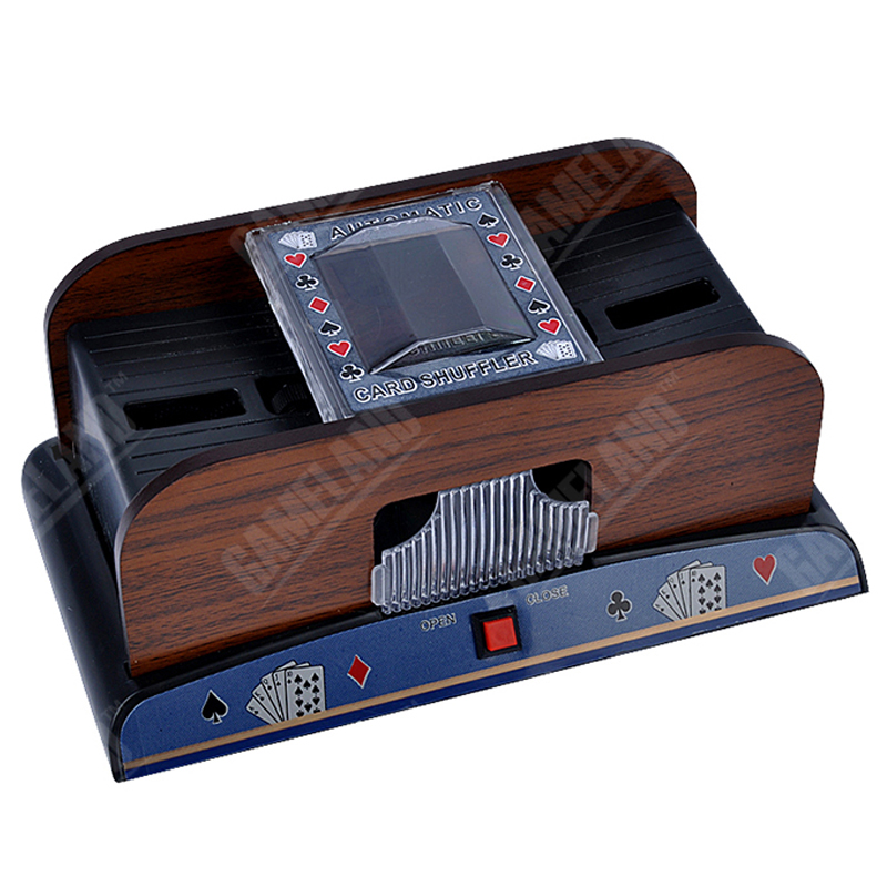 Poker wooden card shuffler