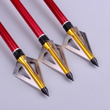 6pcs lot Hunting Archery Bow Arrowhead 100 Grain with 3 Fixed Blades For Archery Bow And
