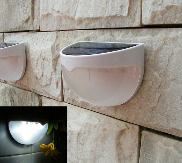 2015 NEW Outdoor Garden Solar Power Powered Light Gutter Fence Yard LED Lamp Roof free shipping