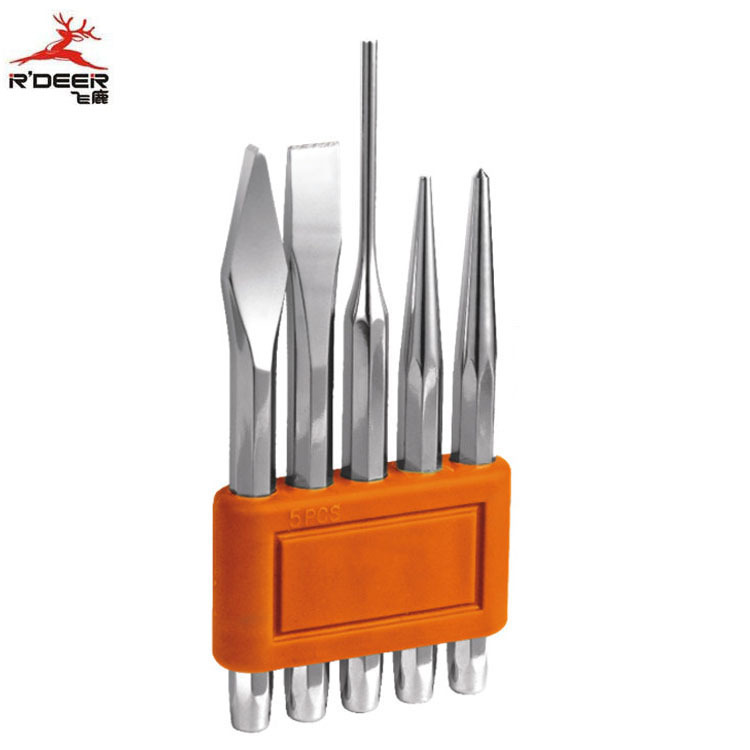 Flying deer 80-105 Set Five-piece chisel flat chisel cone drill head masonry chisel punch center punch