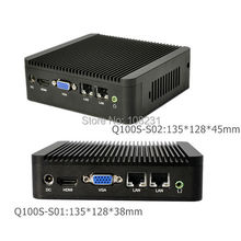 Attractive mini pc 4GB RAM, 128GB SSD, 2 ethernet mini pc support 2.5 inch SATA HDD, dual display mini pc windows 8.1