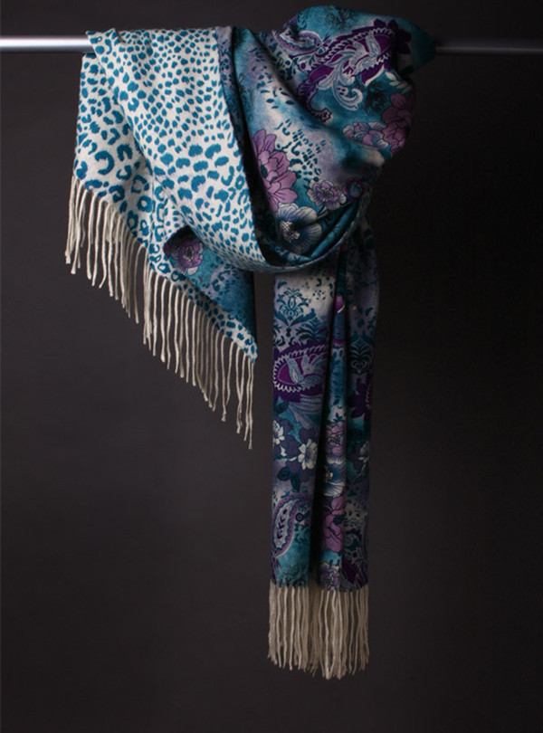 super big size 2ply printing 100% pure cashmere scarf shawl pashmina $267 free shipping