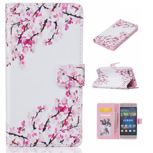 Retro printing Luxury Flip pu leather case for huawei P8 Lite Relief Leather Phone Case Holder Wallet case