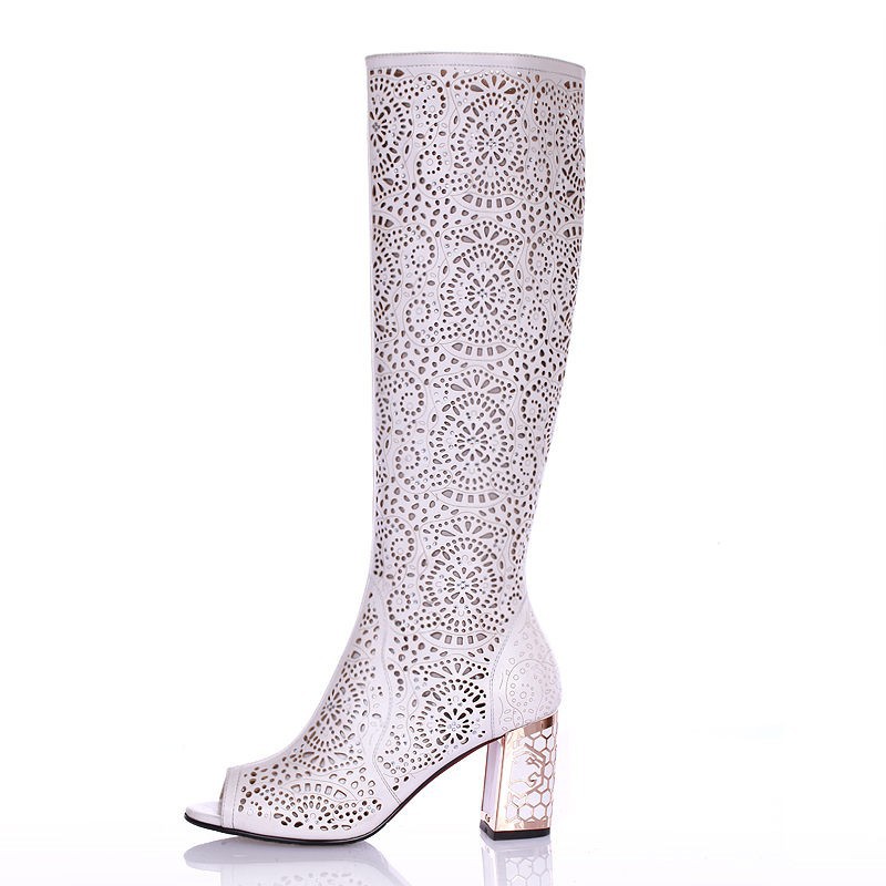 Women Sandals Knee High Women Boots Sexy Fashion Sandal Heels(7cm) La