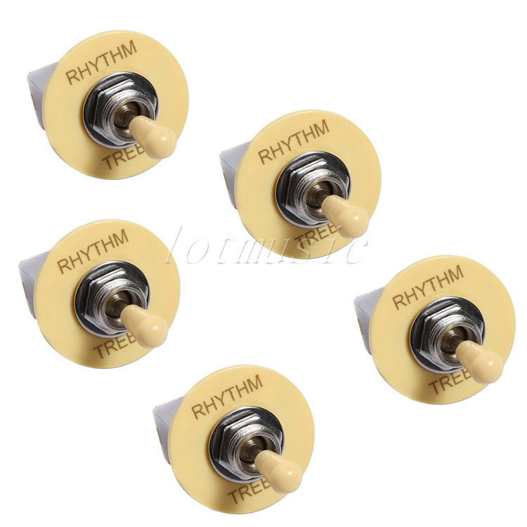 5pcs Chrome Box Toggle Switch w/Washer Ring For Gibson Les Paul Guitar