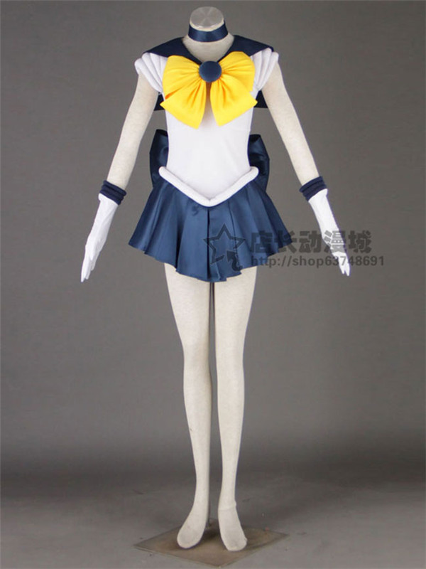Cosplay Costume Anime Sailor Moon Sailor Uranus Tenoh Haruka uniform Japanese halloween dress+necklace+bowknot+gloves+head band