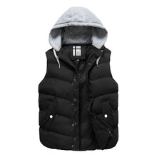 Brand Big Size Solid Winter Vest For Men Sleeveless Jackets Men s Vest With Many Pockets