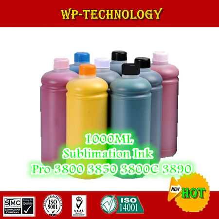 8pcs Sublimation ink suit for Epson EPSON pro 3880 3800 3850 series printer  ,1000mL per color, For T5801 & T5811 sereis