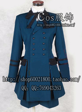 2015 New Sale Freeshipping Adult Unisex Cotton Microfiber Butler Cosplay Ciel Phantomhive Dark Costume custom Made
