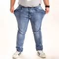 New Arrival Spring Men s Slim Fit Jeans Designer Stretch Big and Tall Male Trousers Washed
