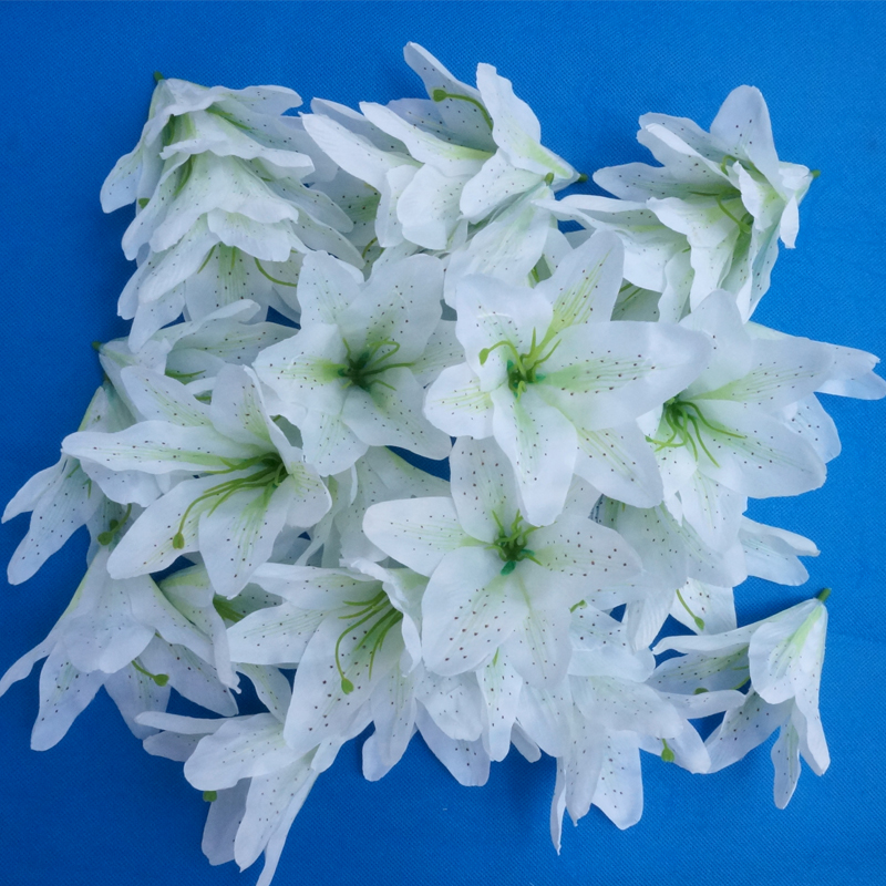 Artificial Silk Lily flower Heads for DIY Crafts Fabric Flowers For