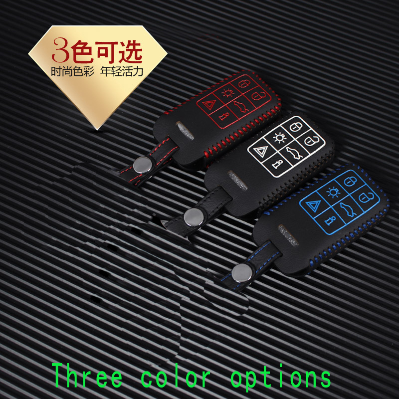 Car styling key cover XC60 S60L V40 V60 C70 S40 S80L dedicated hand stitched leather key
