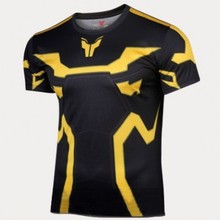 Marvel Super Heroes Avenger Captain America Batman sport T shirt Men Compression Armour Base Layer Thermal