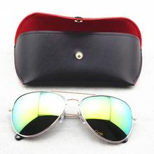 High Quality Trendy PU Leather Material Eyeglass Sunglasses Case Color Black Sunglass Accessories GS-095