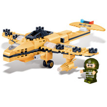 Kids Toys Building Blocks helicopter Model Building toy small particles 150 pcs brick military aircraft fighter