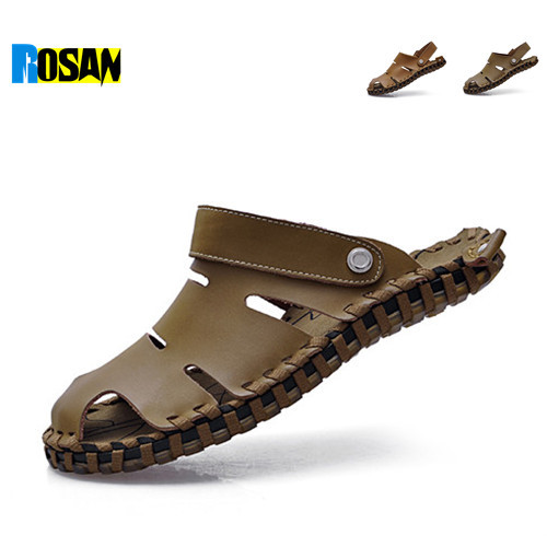 quality Camel mens sandals slippers genuine leather cowhide sandals ...