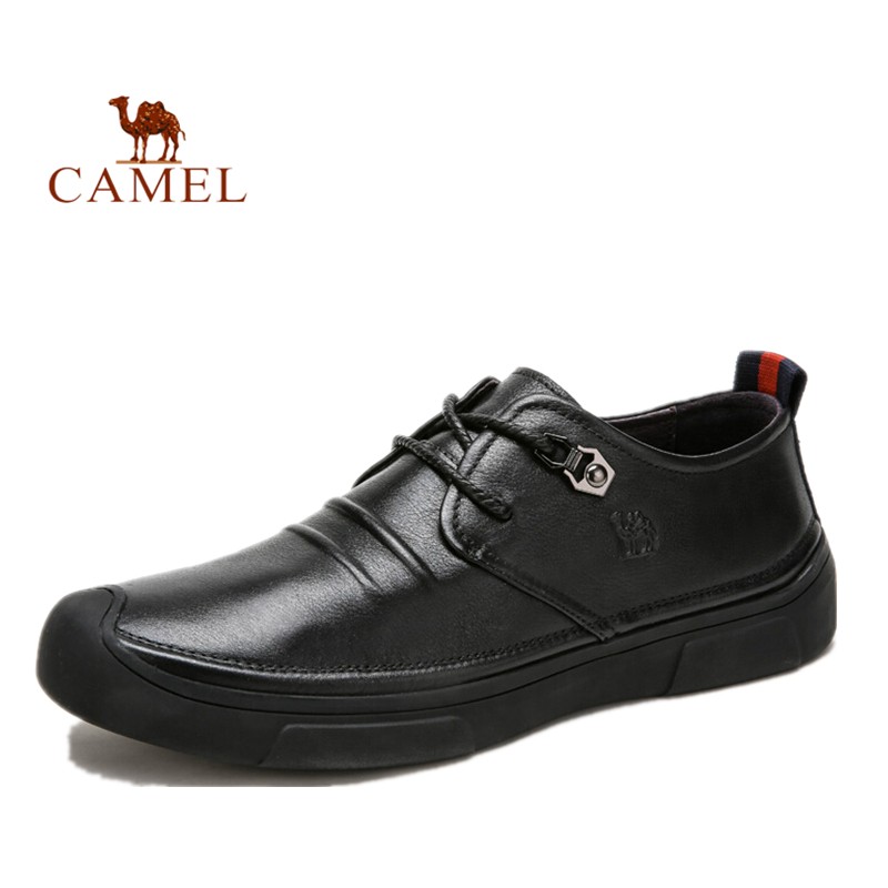 New 2015 Brand Camel Fashion Daily Leisure Autumn Winter Men Outdoor Genuine Leather Flats Low Casual Oxford Shoes With Box